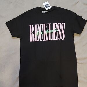 Young & Reckless Black Tee with Pink and Green Logo